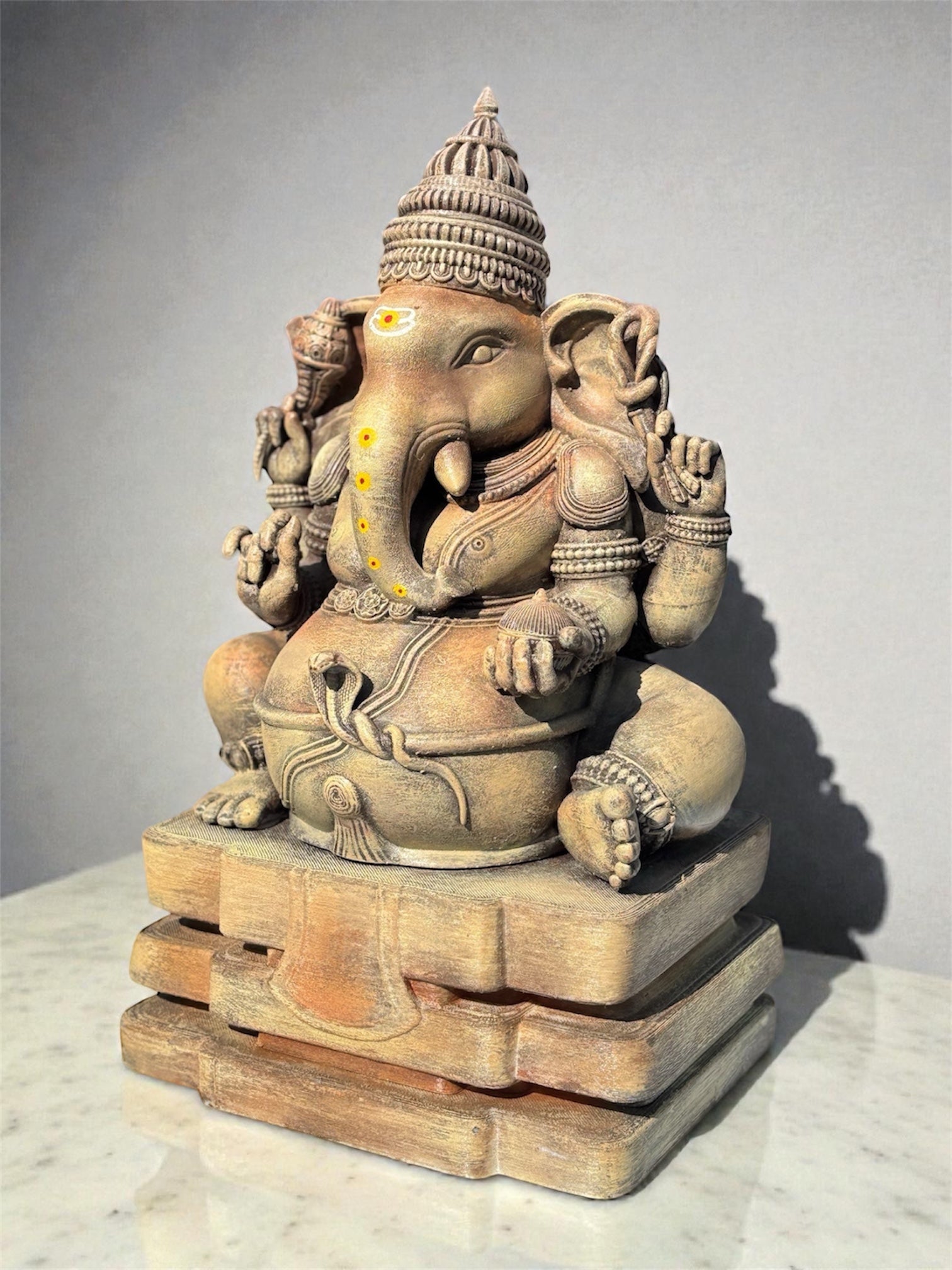 Hampi Style Ganesha Idol – Antique Finish