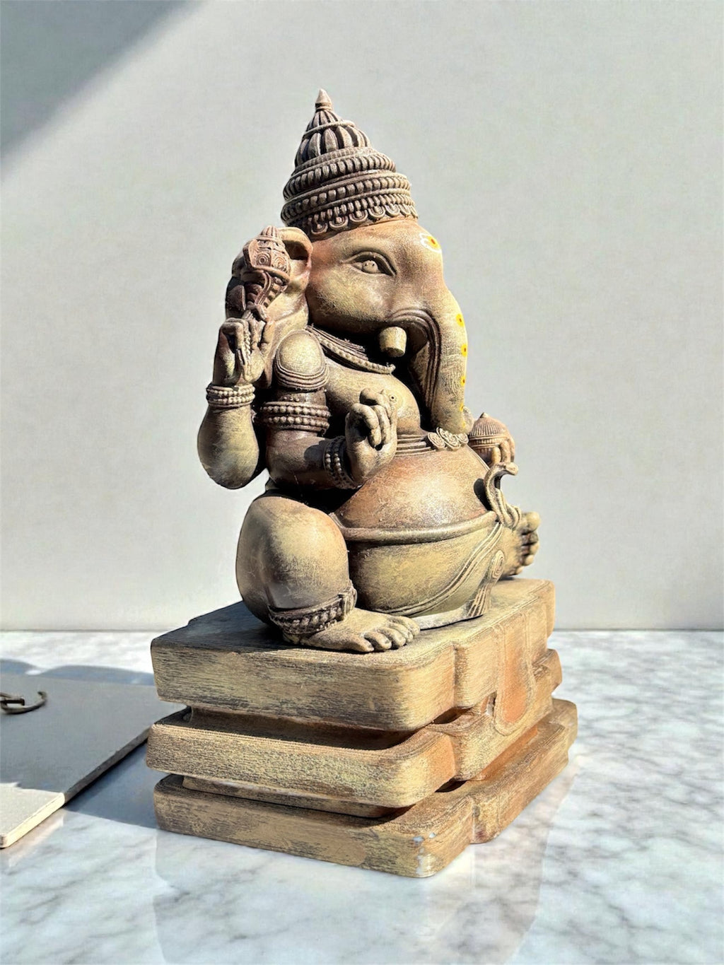 Hampi Style Ganesha Idol – Antique Finish
