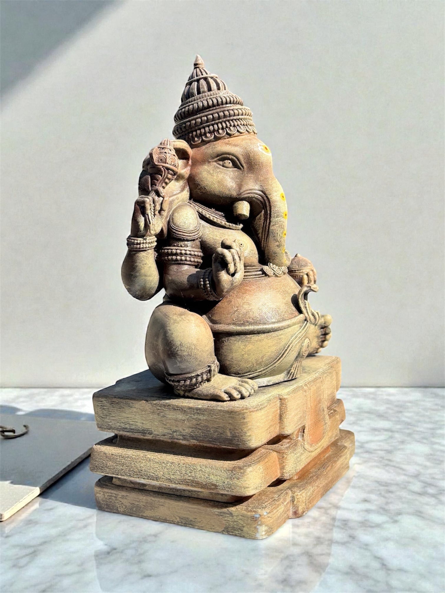 Hampi Style Ganesha Idol – Antique Finish