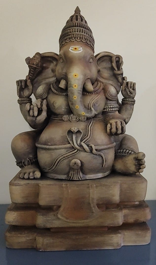 Hampi Style Ganesha Idol – Antique Finish